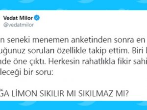 “Balığa Limon Sıkılır Mı?” anketi sosyal medyanın gündeminde