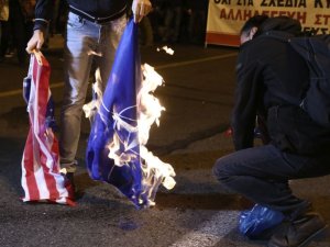 Protesto gösterilerinin yaşandığı Atina’dan kareler