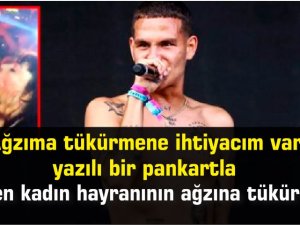 Ünlü Rapçi, gösterisinde bir kadın hayranının ağzına tükürdü