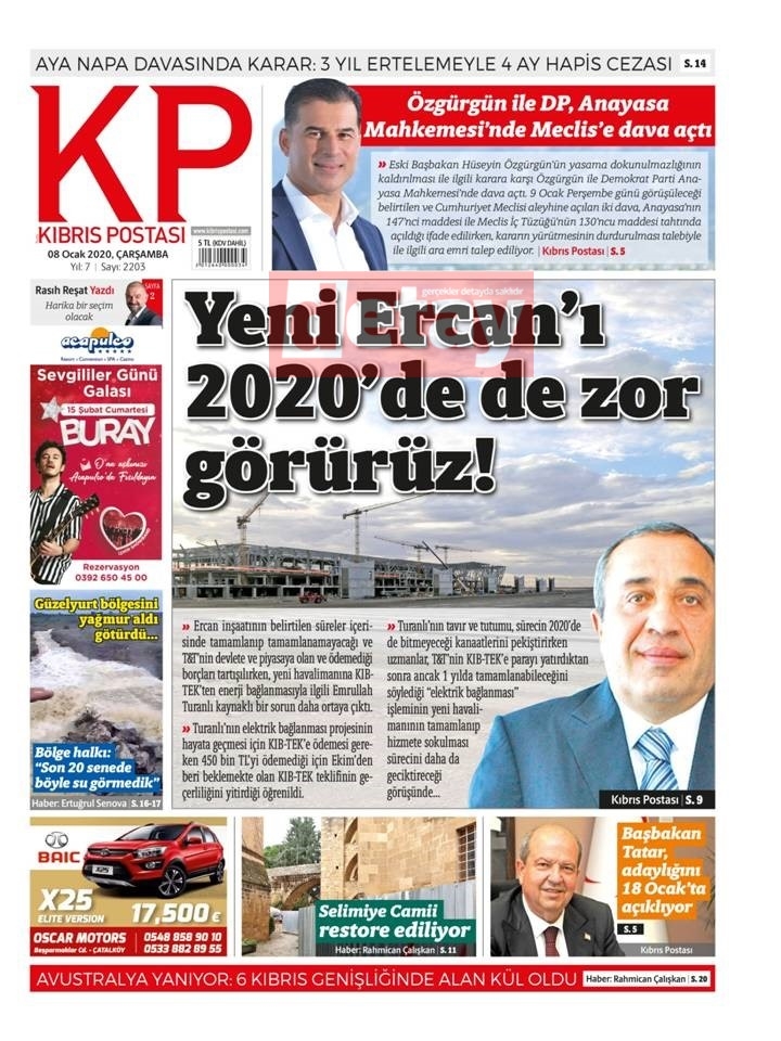 GAZETE MANŞETLERİ 8 OCAK 2020 ÇARŞAMBA galerisi resim 5