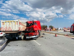 2 kişinin yaralandığı kazadan görüntüler