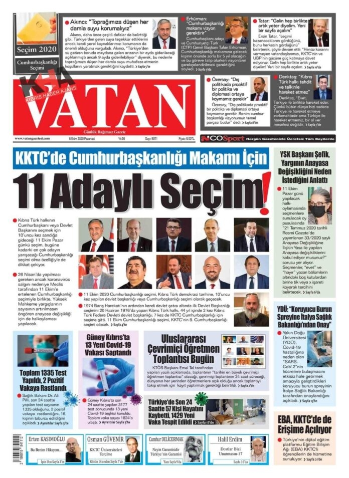 KKTC'de Gazeteler Bugün Ne Yazdı? 05 Ekim 2020 Pazartesi galerisi resim 6