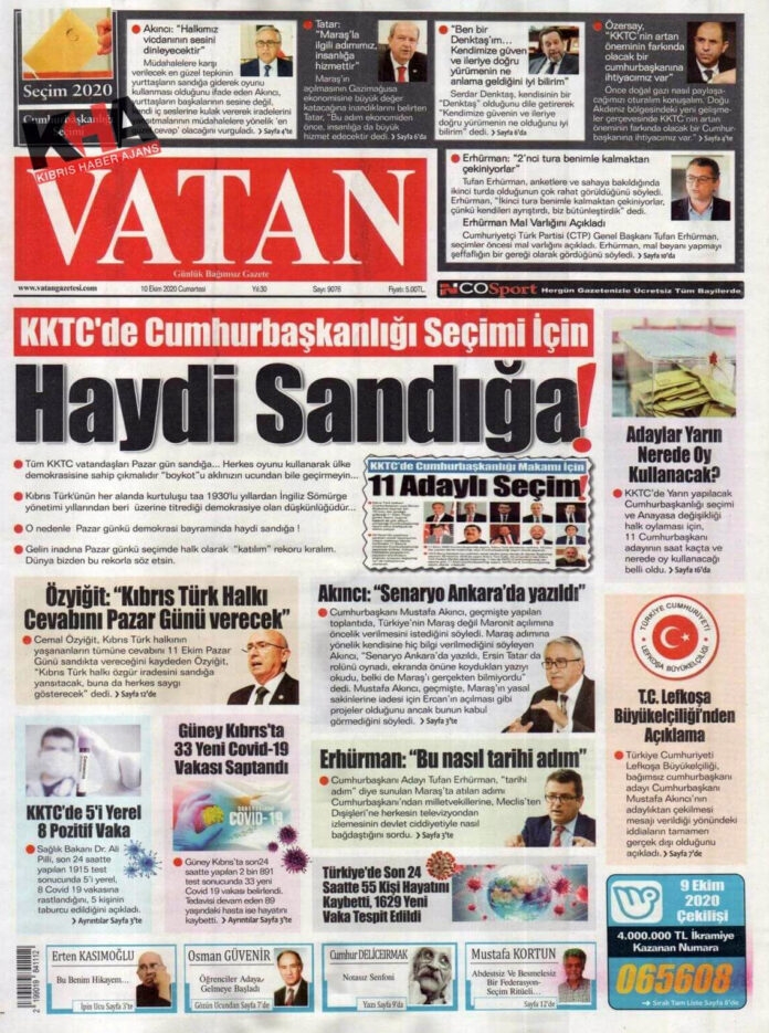 KKTC'de Gazeteler Bugün Ne Yazdı? 10 Ekim 2020 Cumartesi galerisi resim 8