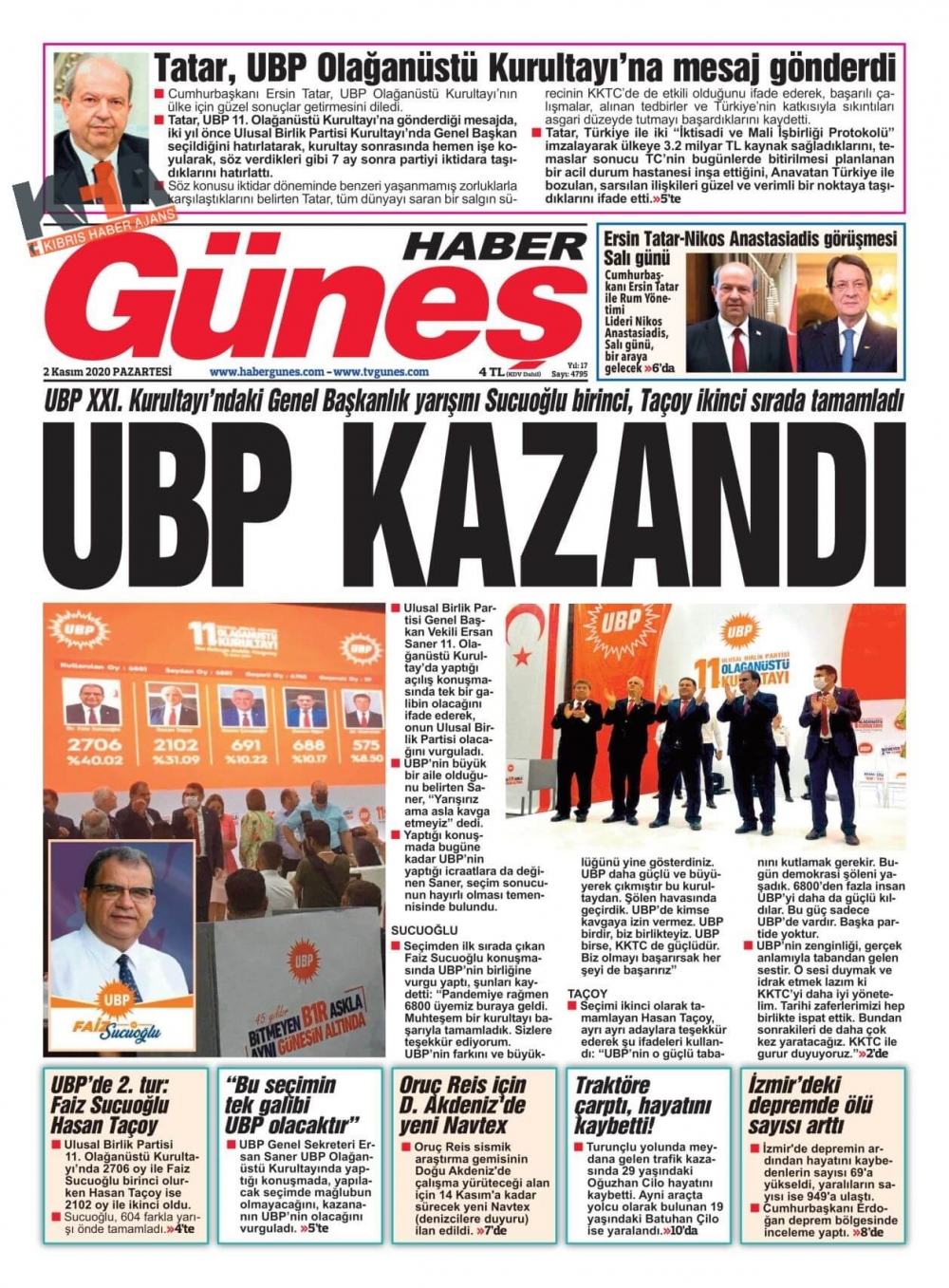 KKTC'de Gazeteler bugün ne manşet attı?  2 Kasım 2020 Pazartesi galerisi resim 9