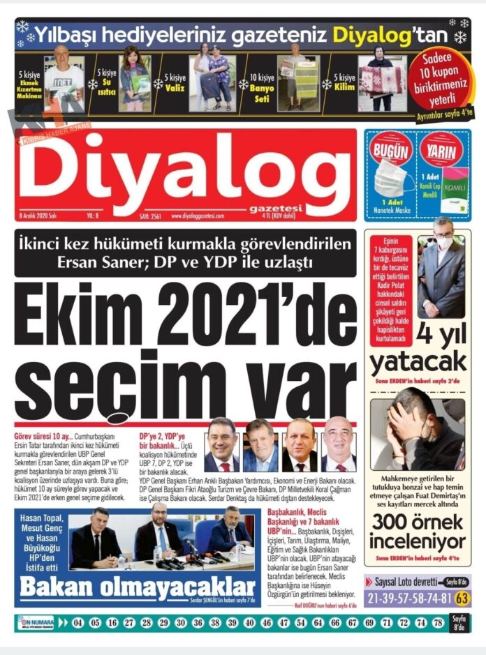 KKTC'de Gazeteler Bugün Ne Manşet Attı? ( 8 Aralık 2020 Salı ) galerisi resim 13