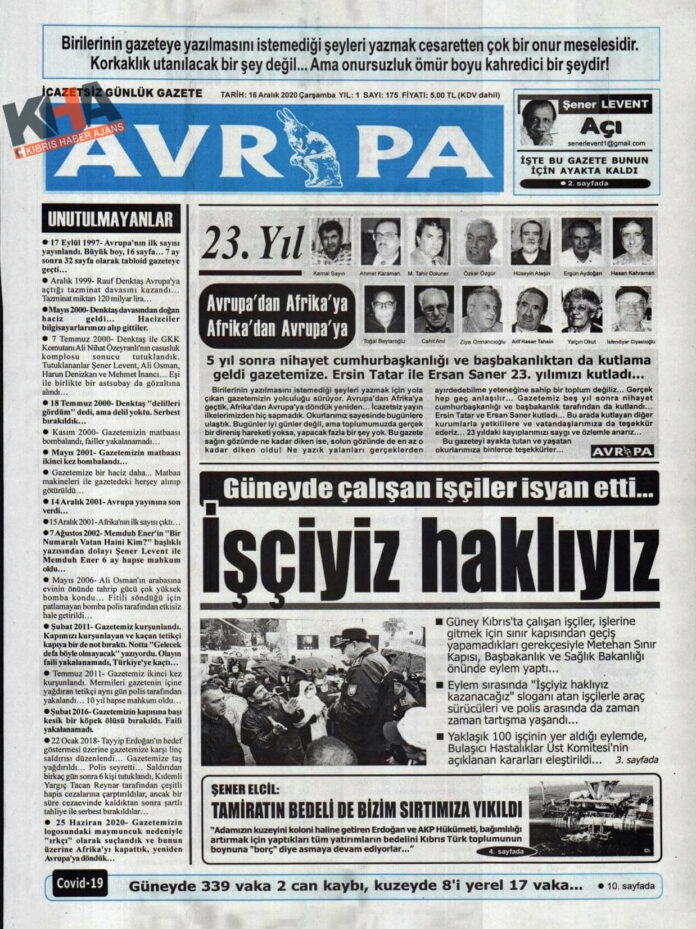 KKTC'de Gazeteler Bugün Ne Manşet Attı? ( 16 Aralık 2020 Çarşamba ) galerisi resim 12