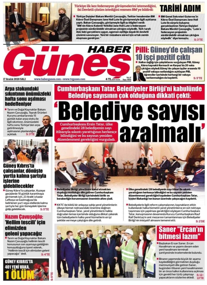 KKTC'de Gazeteler Bugün Ne Manşet Attı? ( 17 Aralık 2020 Perşembe ) galerisi resim 6