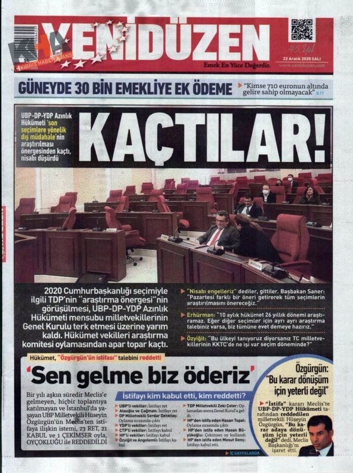 KKTC'de Gazeteler Bugün Ne Manşet Attı? ( 22 Aralık 2020 Salı ) galerisi resim 13