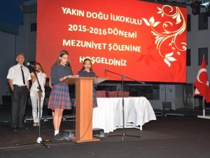 Yakın Doğu İlkokulu 2015-2016 Öğretim Yılı Mezunlarını Verdi