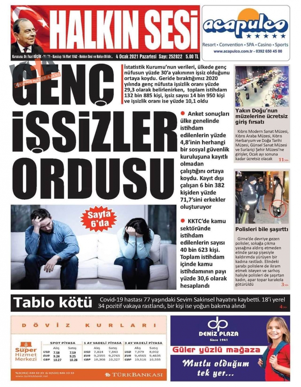 KKTC'de Gazeteler Bugün Ne Manşet Attı? (4 Ocak 2021 Pazartesi) galerisi resim 9