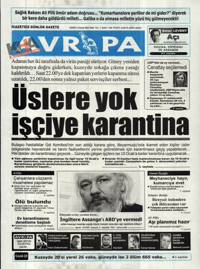 KKTC'de Gazeteler Bugün Ne Manşet Attı? ( 5 Ocak 2020 Salı ) galerisi resim 13