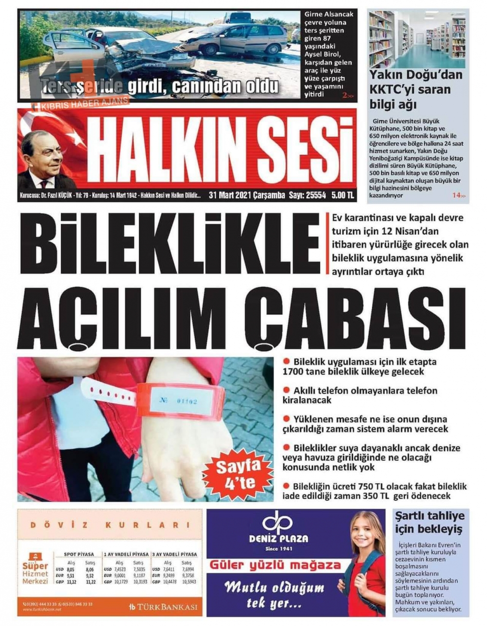 KKTC'de Gazeteler Bugün Ne Manşet Attı? (31 Mart 2021) galerisi resim 3