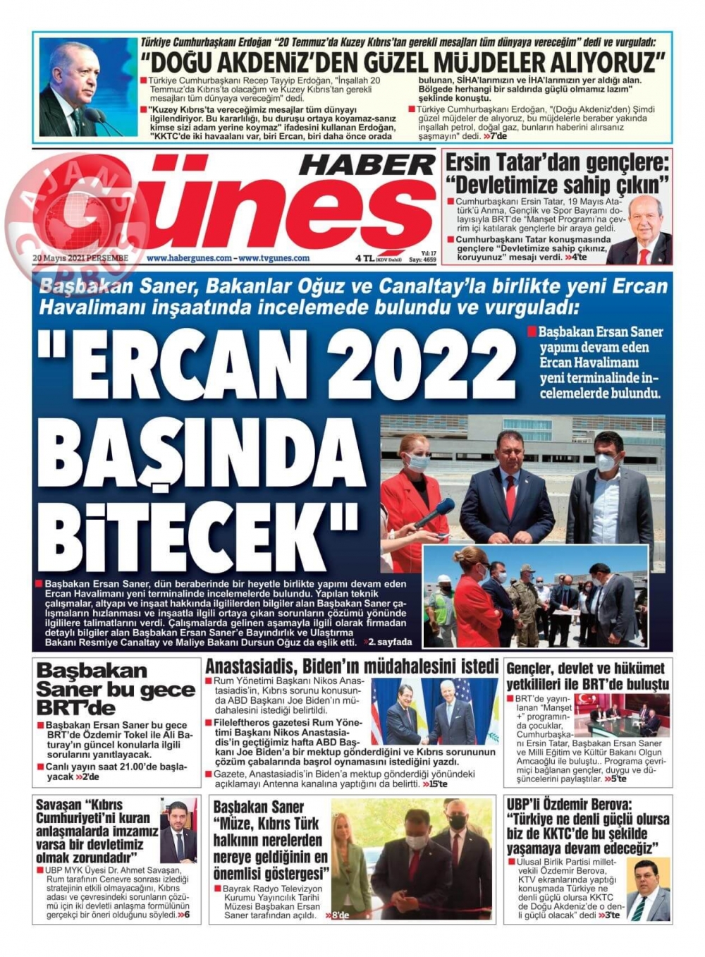 KKTC'de Gazeteler Bugün Ne Manşet Attı? (20 Mayıs 2021) galerisi resim 7