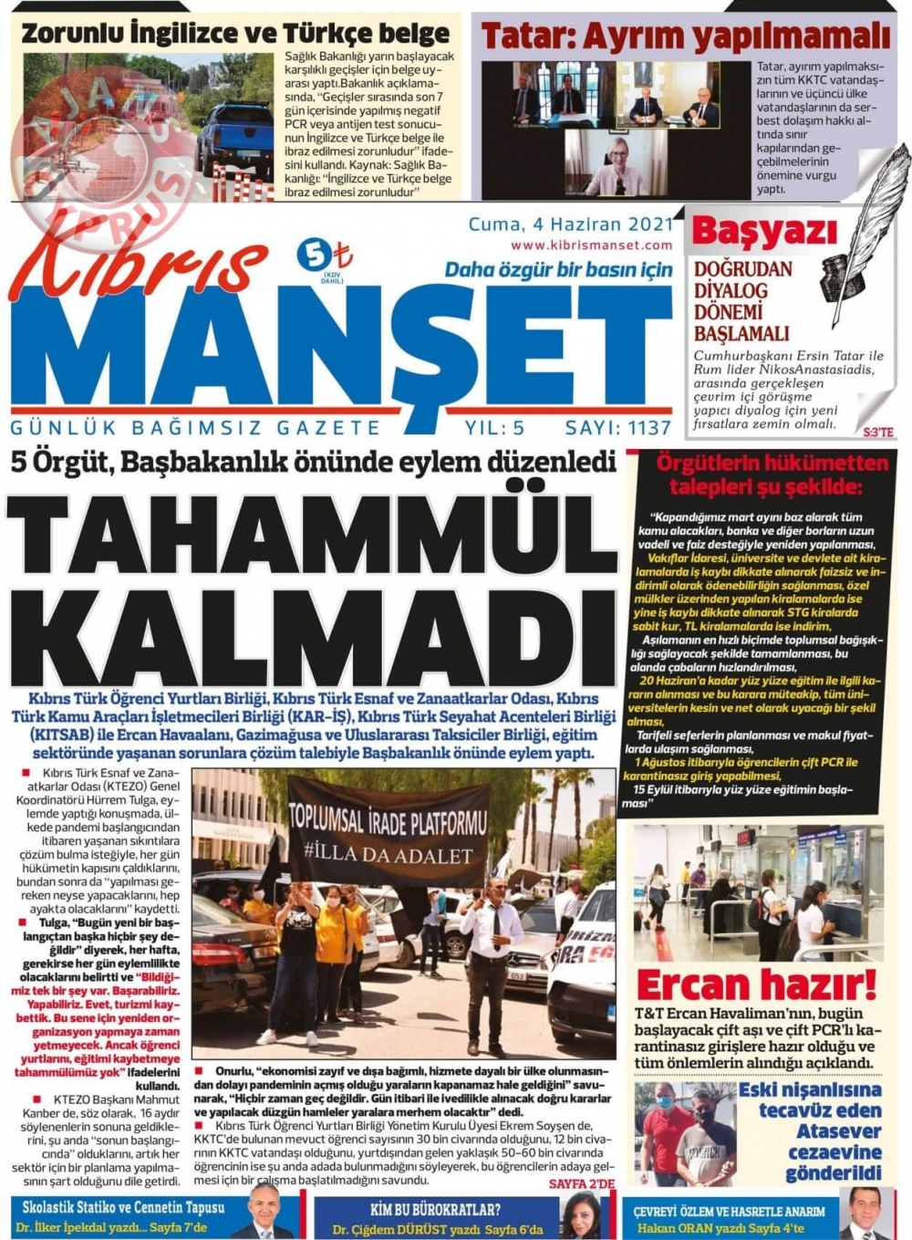 KKTC'de Gazeteler Bugün Ne Manşet Attı? (Detay Gazetesi Bugün Ne Ma galerisi resim 7