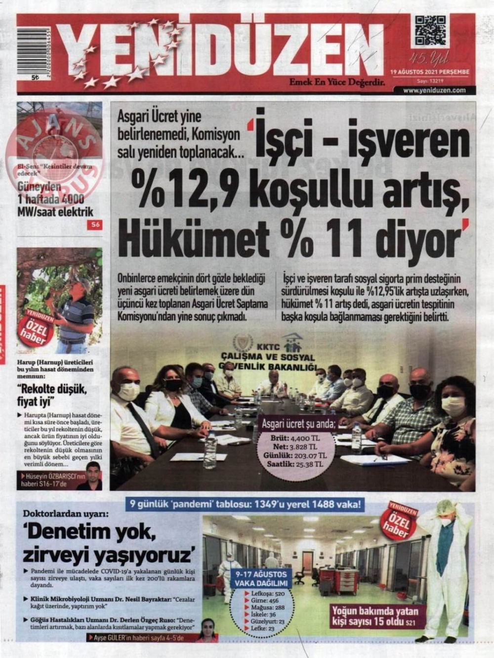 KKTC'de Gazeteler Bugün Ne Manşet Attı? (19 Ağustos 2021) galerisi resim 8