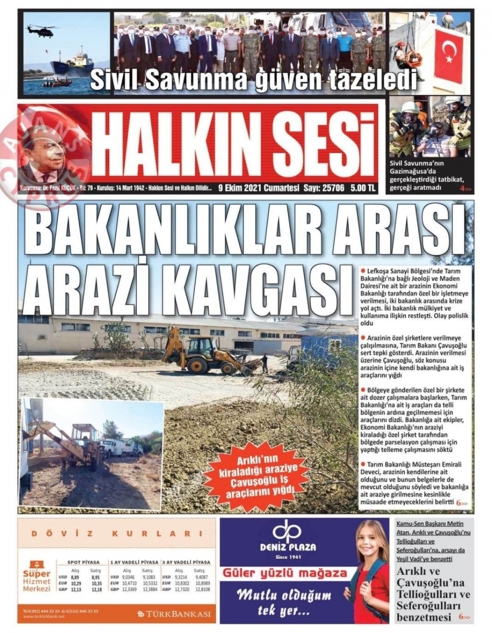 KKTC'de Gazeteler Bugün Ne Manşet Attı? (9 Ekim 2021) galerisi resim 6