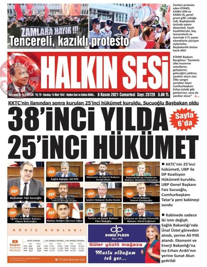 KKTC'de Gazeteler Bugün Ne Manşet Attı? (6 Kasım 2021) galerisi resim 8