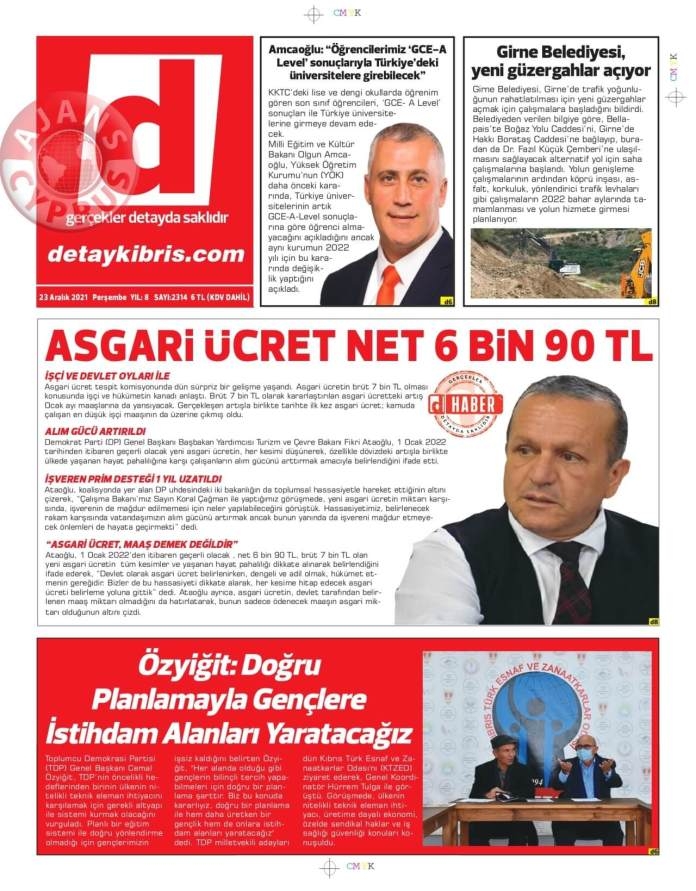 KKTC'de Gazeteler Bugün Ne Manşet Attı? 23 Aralık 2021 galerisi resim 5