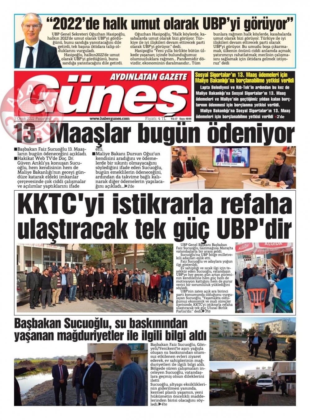 KKTC'de Gazeteler Bugün Ne Manşet Attı? 3 Ocak 2022 galerisi resim 10