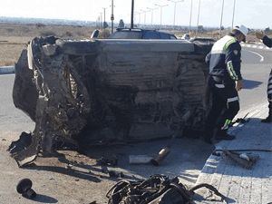 Güzelyurt-Serhatköy çemberinde feci kaza!