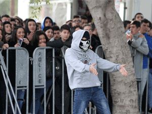 Fotoğraflarla güney Lefkoşa'daki öğrenci eylemi