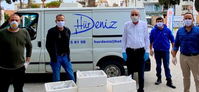 Hürdeniz Girne belediyesine gıda yardımında bulundu