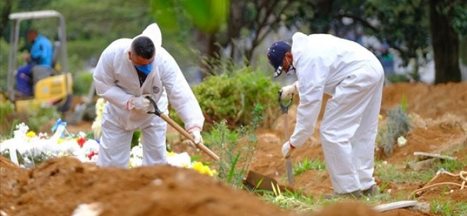 Brezilya'da Son 24 Saatte Kovid-19 Nedeniyle 1274 Kişi Öldü