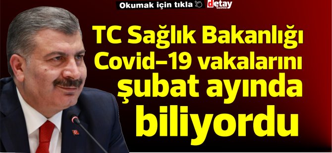 Sağlık Bakanlığı Covid-19 vakalarını şubat ayında biliyordu, 24 hasta Mersin'de tedavi altındaydı