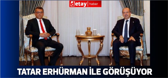 Cumhurbaşkanı Ersin Tatar,  Erhürman’ı kabul etti.