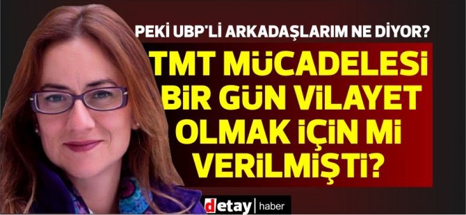 Doğuş Derya:TMT mücadelesi bir gün vilayet olmak için mi verilmişti?