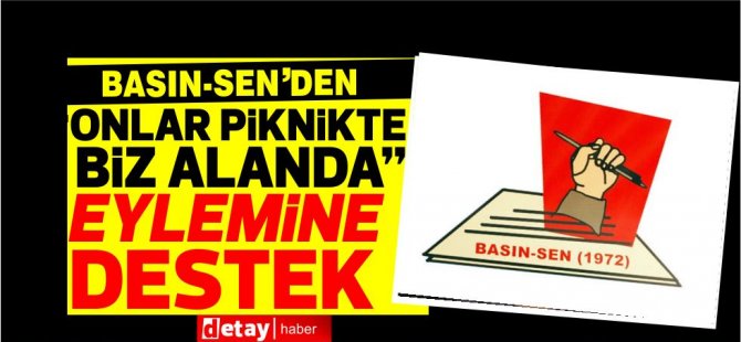 Basın-Sen'den  “Onlar piknikte biz alanda” eylemine destek