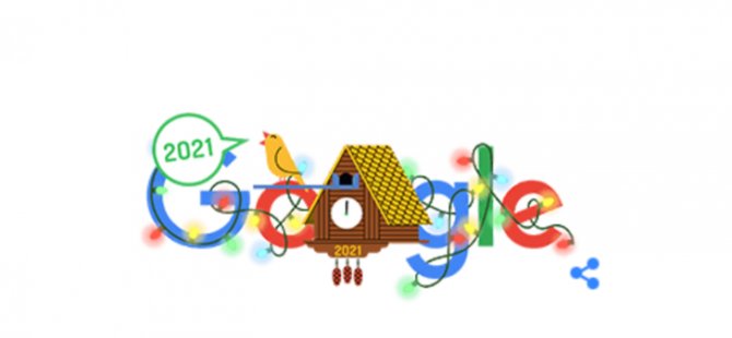 2021 yılı için Google'dan Doodle