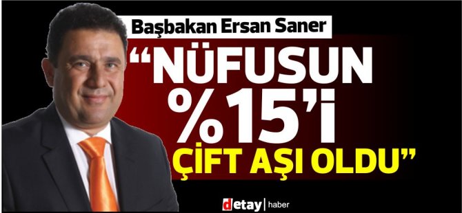 Saner:KKTC’nin KKTC avrupaya göre nüfusunun yüzde 15’i çift doz aşı olan ikinci ülke konumunda