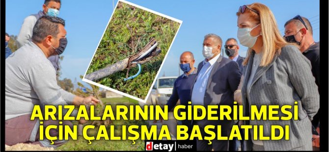 Bakan Canaltay ile Başkan Arter Salamis Yolu’nda arızalı yol aydınlatmalarını inceledi