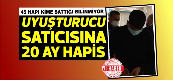 Uyuşturucu satıcısına 20 ay hapis