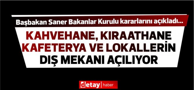 Kahvehane, kıraathane kafeterya ve lokaller açılıyor