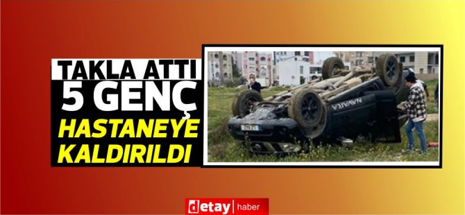 Offroad yapan gençler araçlarıyla takla attı