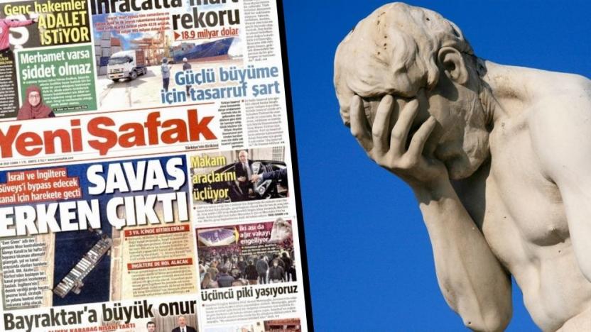 Şaka gibi gazete Yeni Şafak: 1 Nisan şakasıyla 2 Nisan manşeti hazırladılar