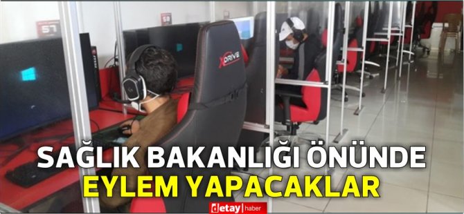 İnternet Kafeler Platformu, yarın Sağlık Bakanlığı önünde eylem yapacağını açıkladı.