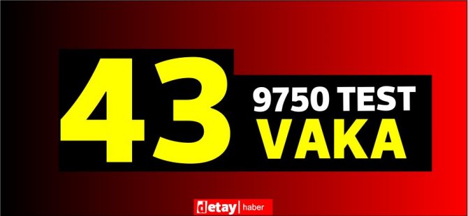 9750 test yapıldı, 30'u yerel 43 pozitif vaka