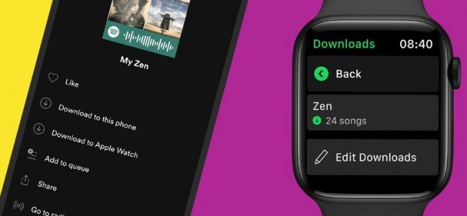 Spotify'a, 'Apple Watch’a indir' özelliği eklendi