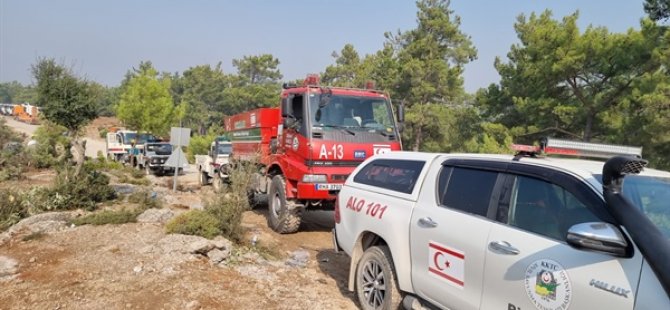 Sivil Savunma Teşkilatı Başkanlığı Ekipleri Manavgat’taki Yangın Söndürme Çalışmalarına Devam Ediyor