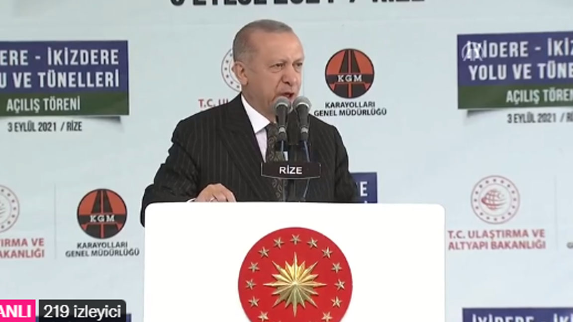 Erdoğan İkizdere'de: Türkiye'nin neresinde solcu, komünist varsa buraya getiriyorlar; siz bizim önümüzü kesemezsiniz