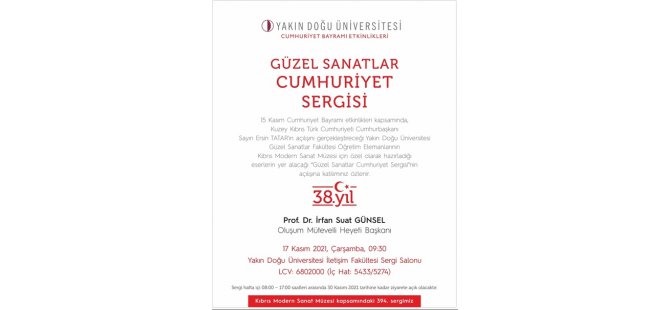 “Güzel Sanatlar Cumhuriyet Sergisi” 17 Kasım’da Açılacak