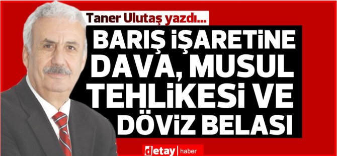 Taner Ulutaş yazdı... Barış işaretine dava, Musul tehlikesi ve döviz belası