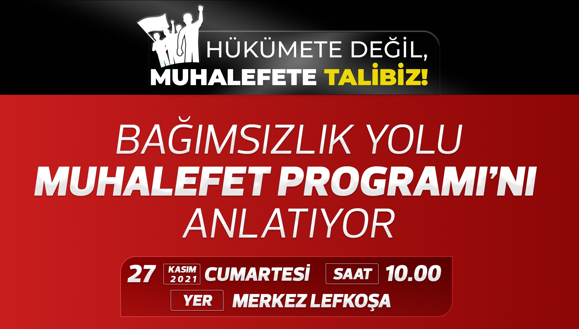 Bağımsızlık Yolu, muhalefet programını basına anlatmak üzere cumartesi basın toplantısı düzenliyor.