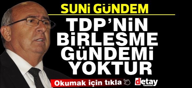 Özyiğit: “Kimse suni gündem yaratmaya çalışmasın”   “TDP’nin ‘spesifik olarak’ TKP ile birleşme gündemi yoktur”