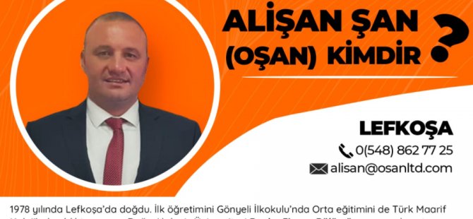 Alişan Şan, UBP’den aday adayı olacağını duyurdu