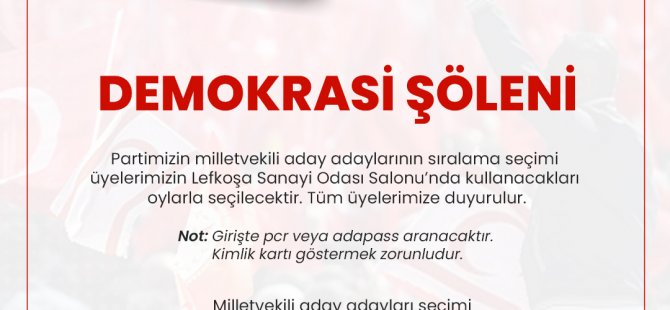 DP milletvekili aday adayları seçimini pazar günü gerçekleştiriyor