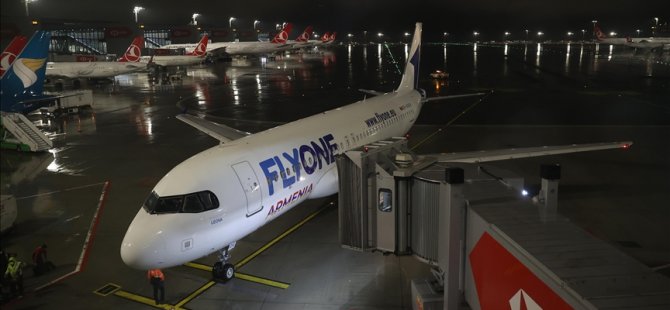 Ermenistan'dan Kalkan Flyone'ın Uçağı İstanbul'a İndi